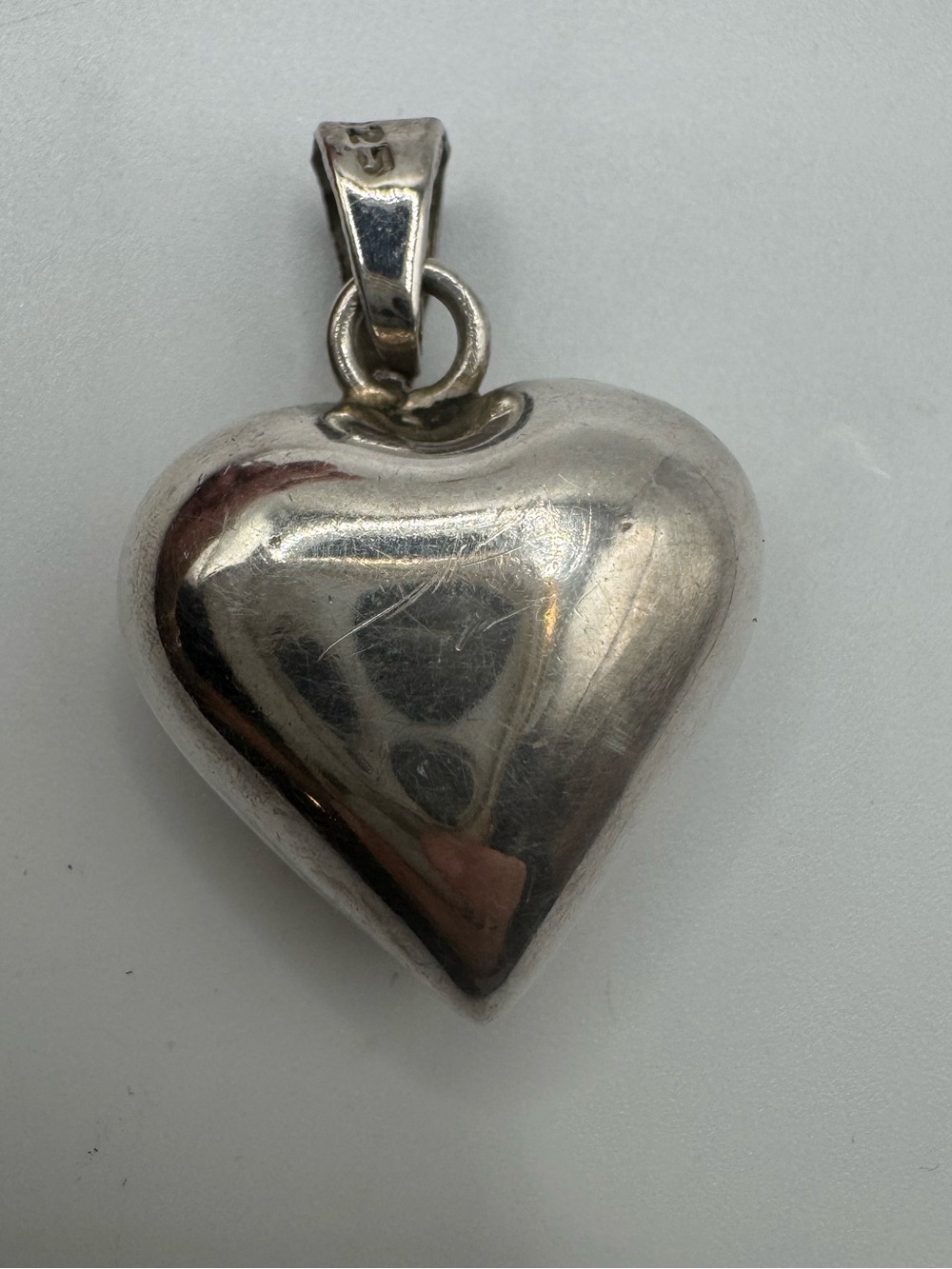 Vintage Sterling Silver Chime Heart Pendant